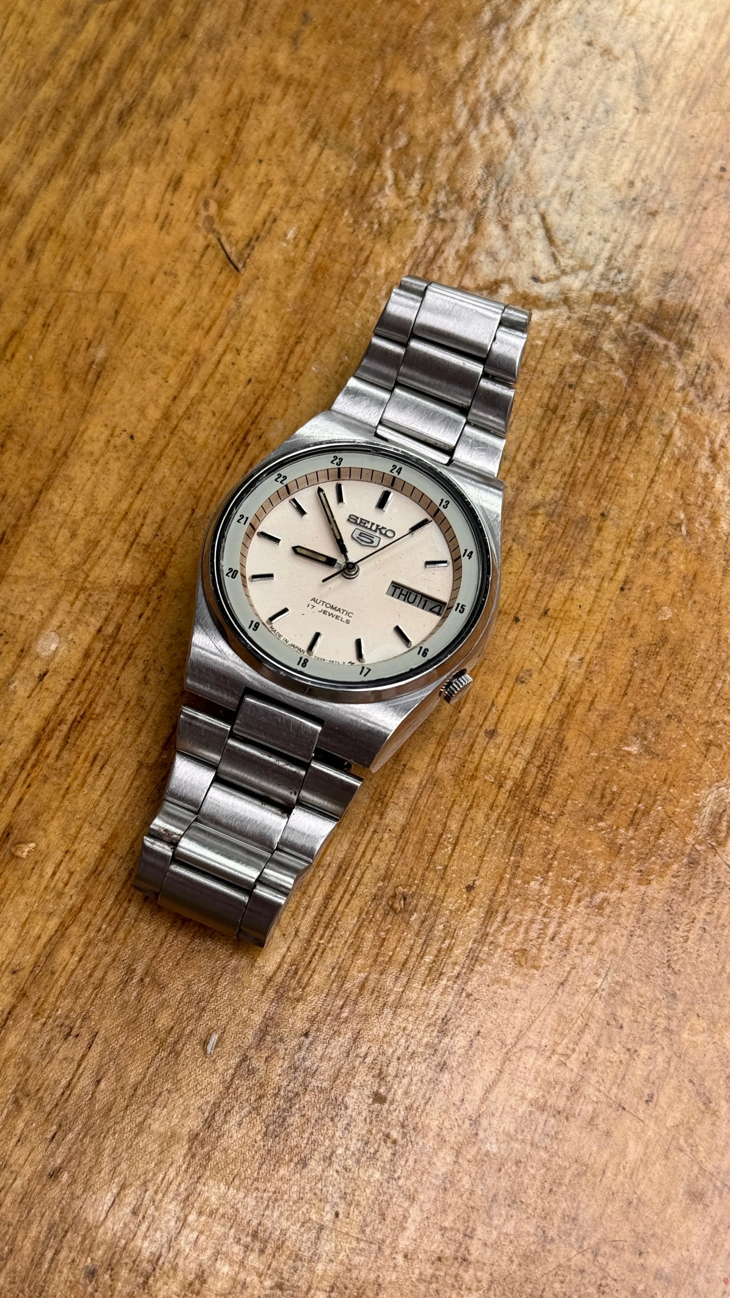 Pre Owned Vintage Seiko 5 Railway Time