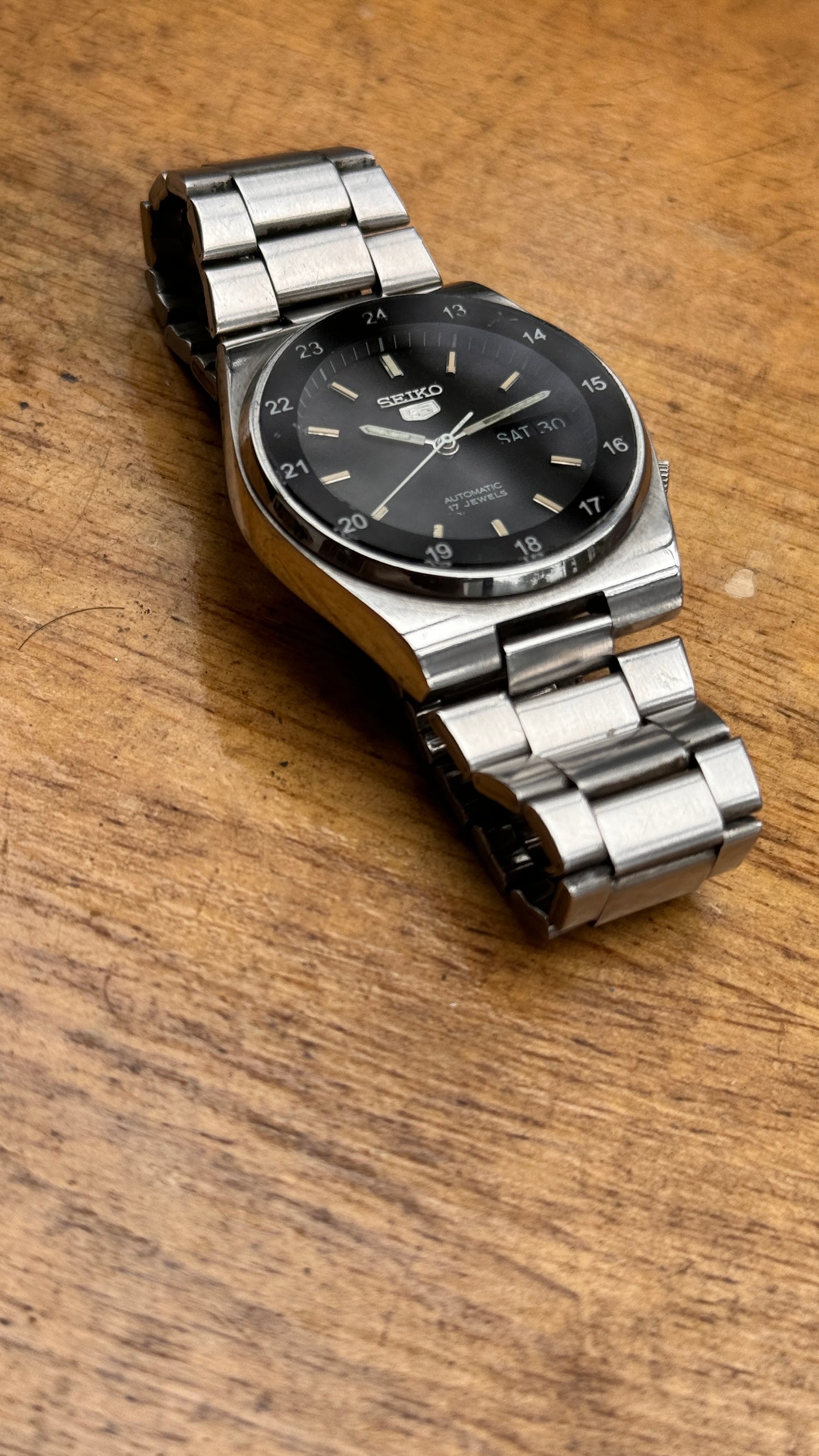 Pre Owned Vintage Seiko 5 Railway Time Automatic