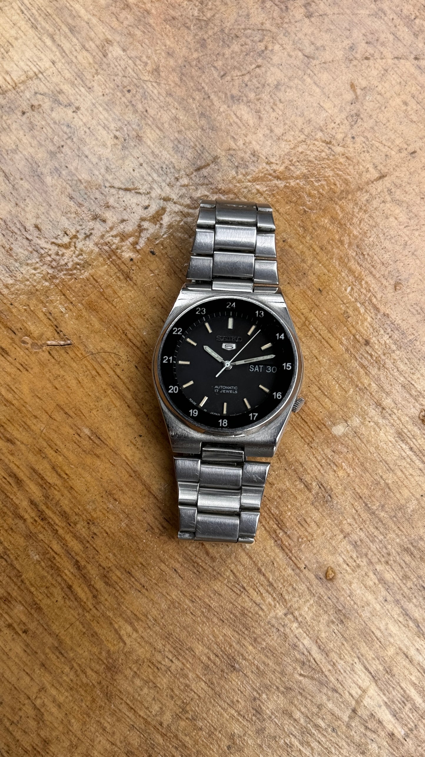 Pre Owned Vintage Seiko 5 Railway Time Automatic