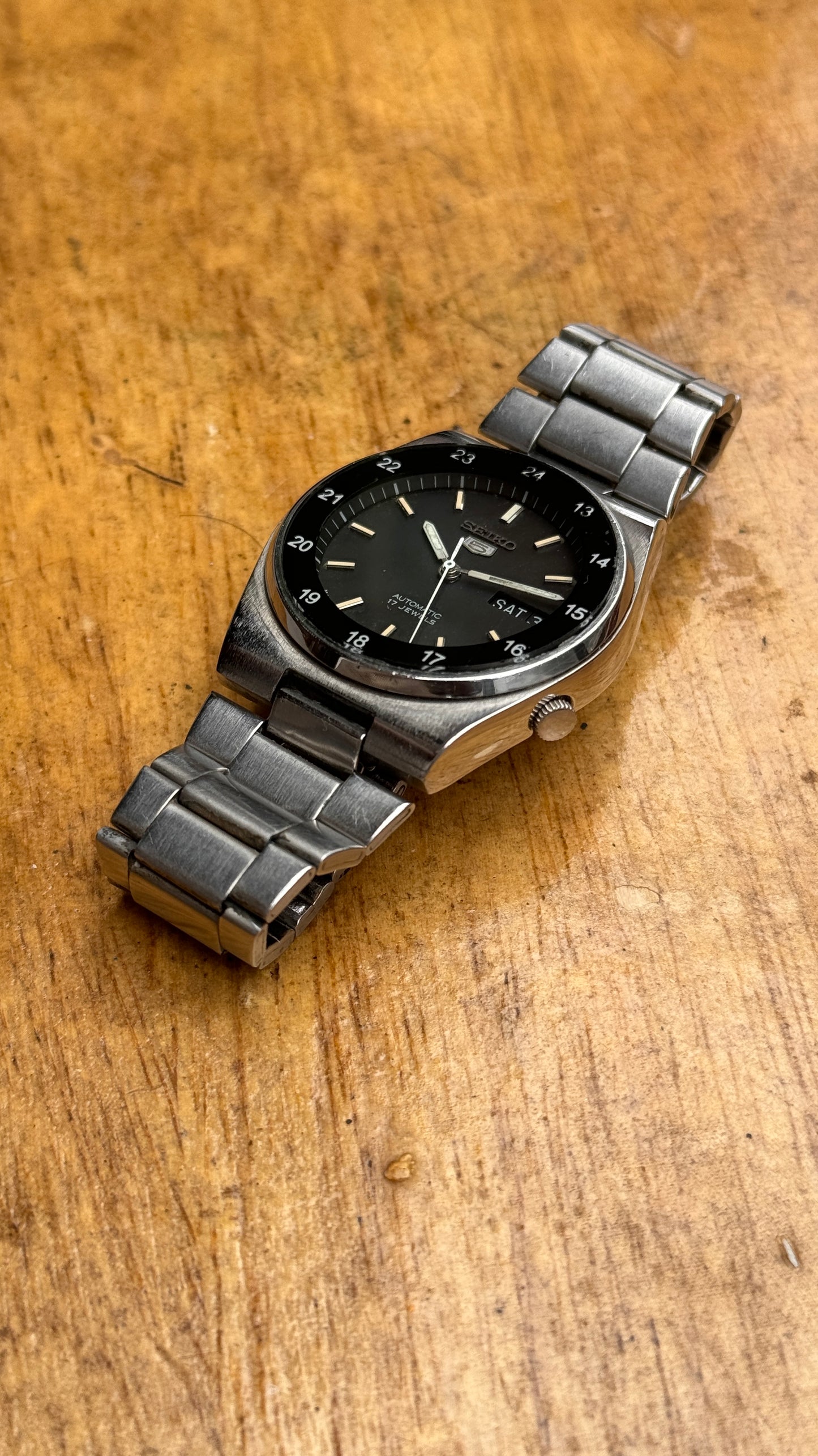 Pre Owned Vintage Seiko 5 Railway Time Automatic