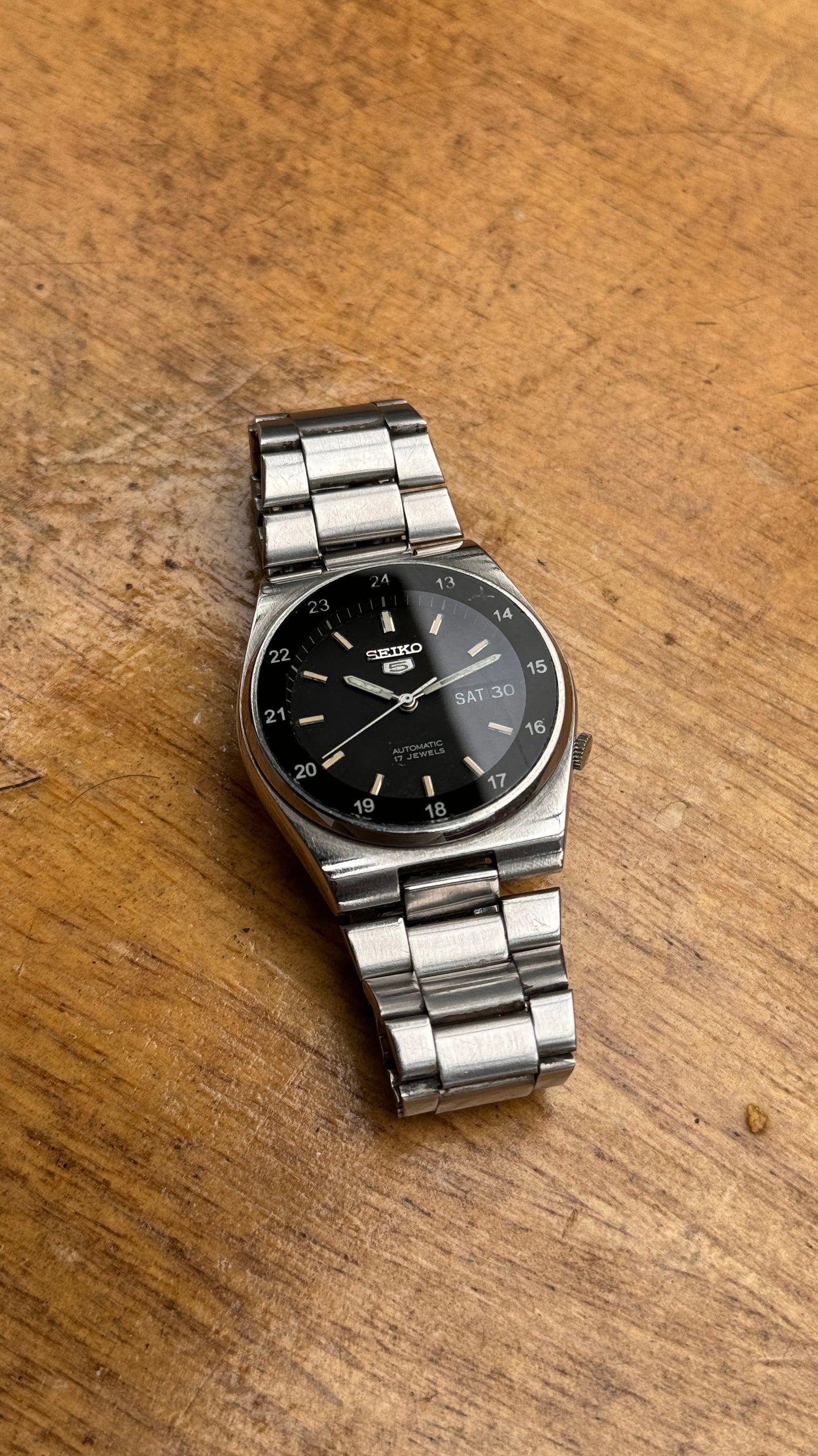 Pre Owned Vintage Seiko 5 Railway Time Automatic