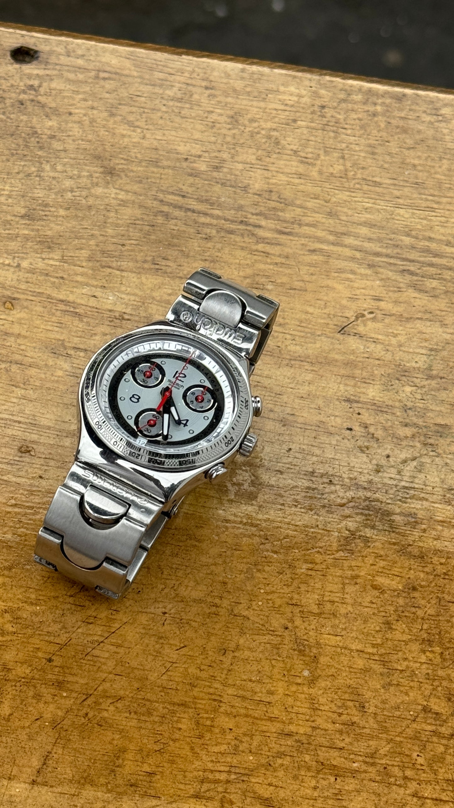 Pre Owned Swatch Irony - Clock The Time - Chronograph Watch