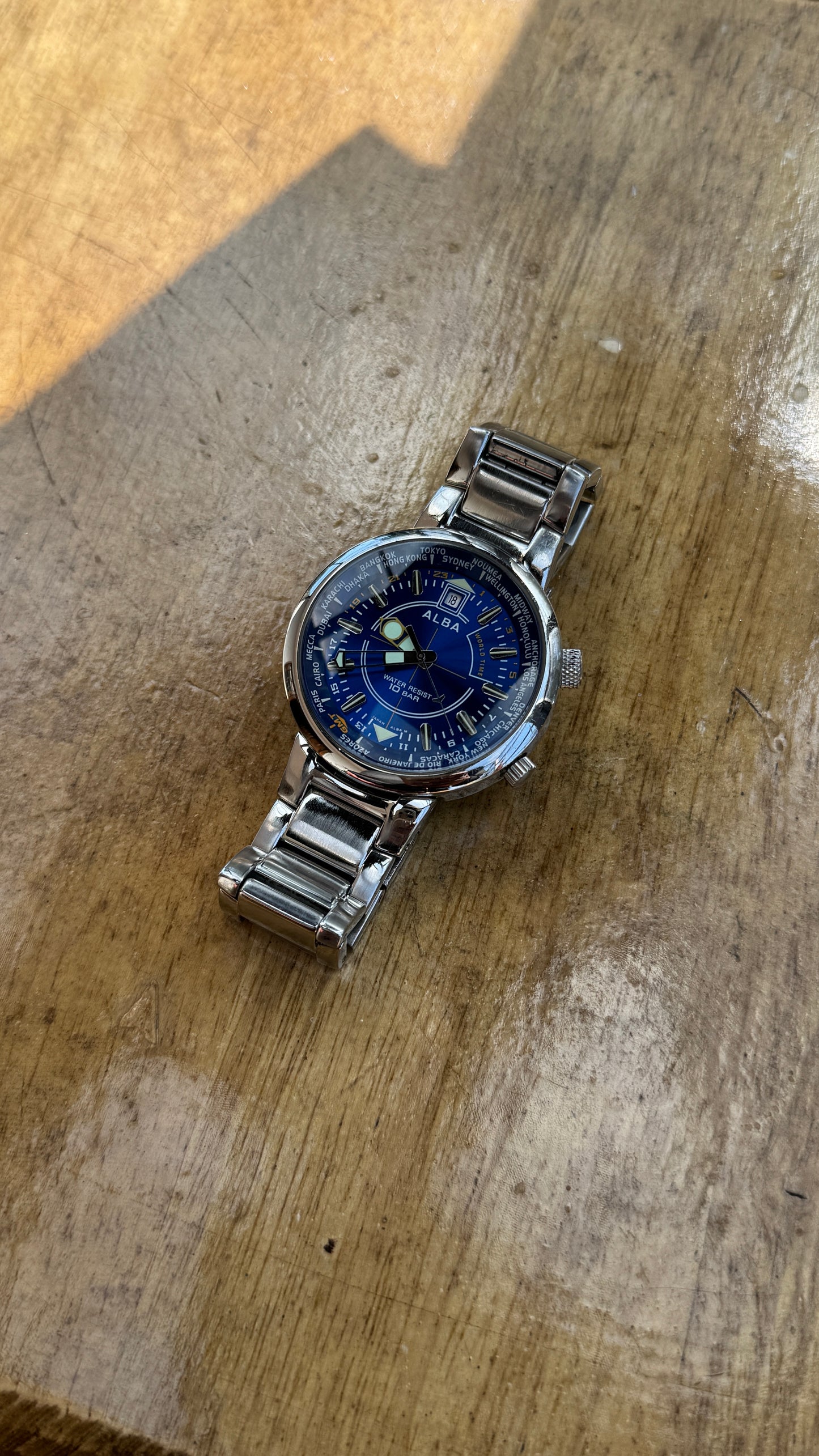 Pre Owned Alba Wold Timer Watch