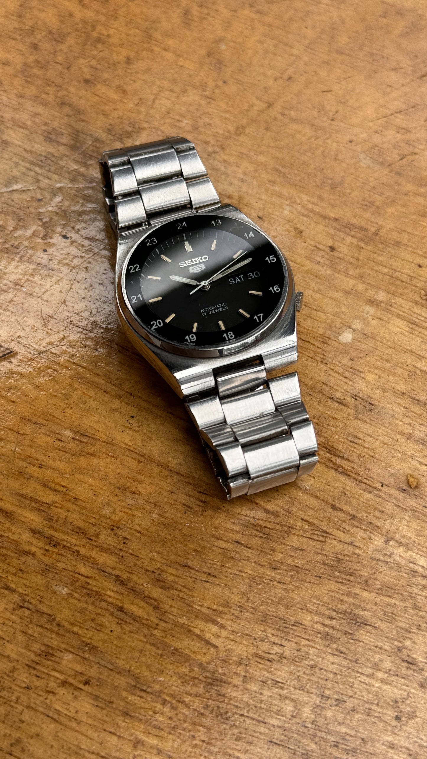 Pre Owned Vintage Seiko 5 Railway Time Automatic