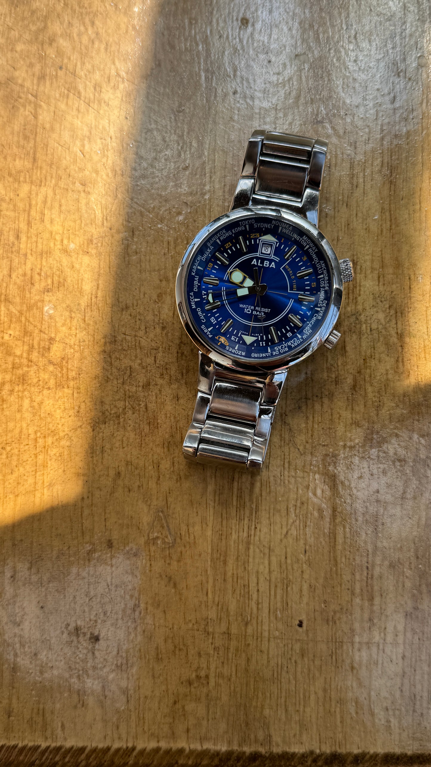 Pre Owned Alba Wold Timer Watch