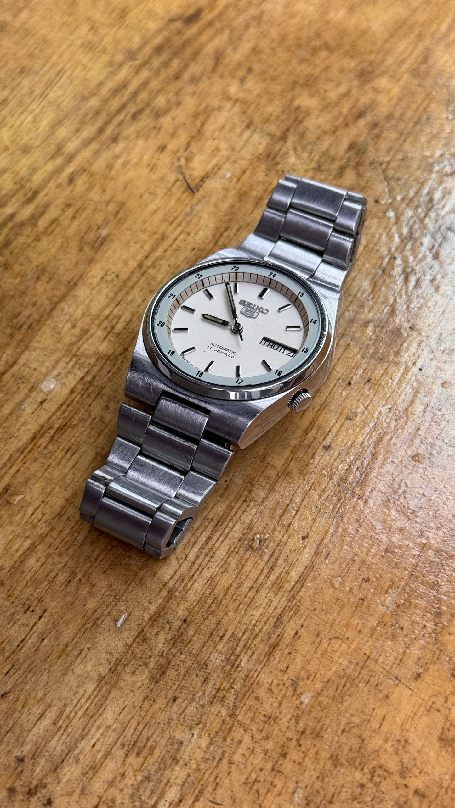 Pre Owned Vintage Seiko 5 Railway Time