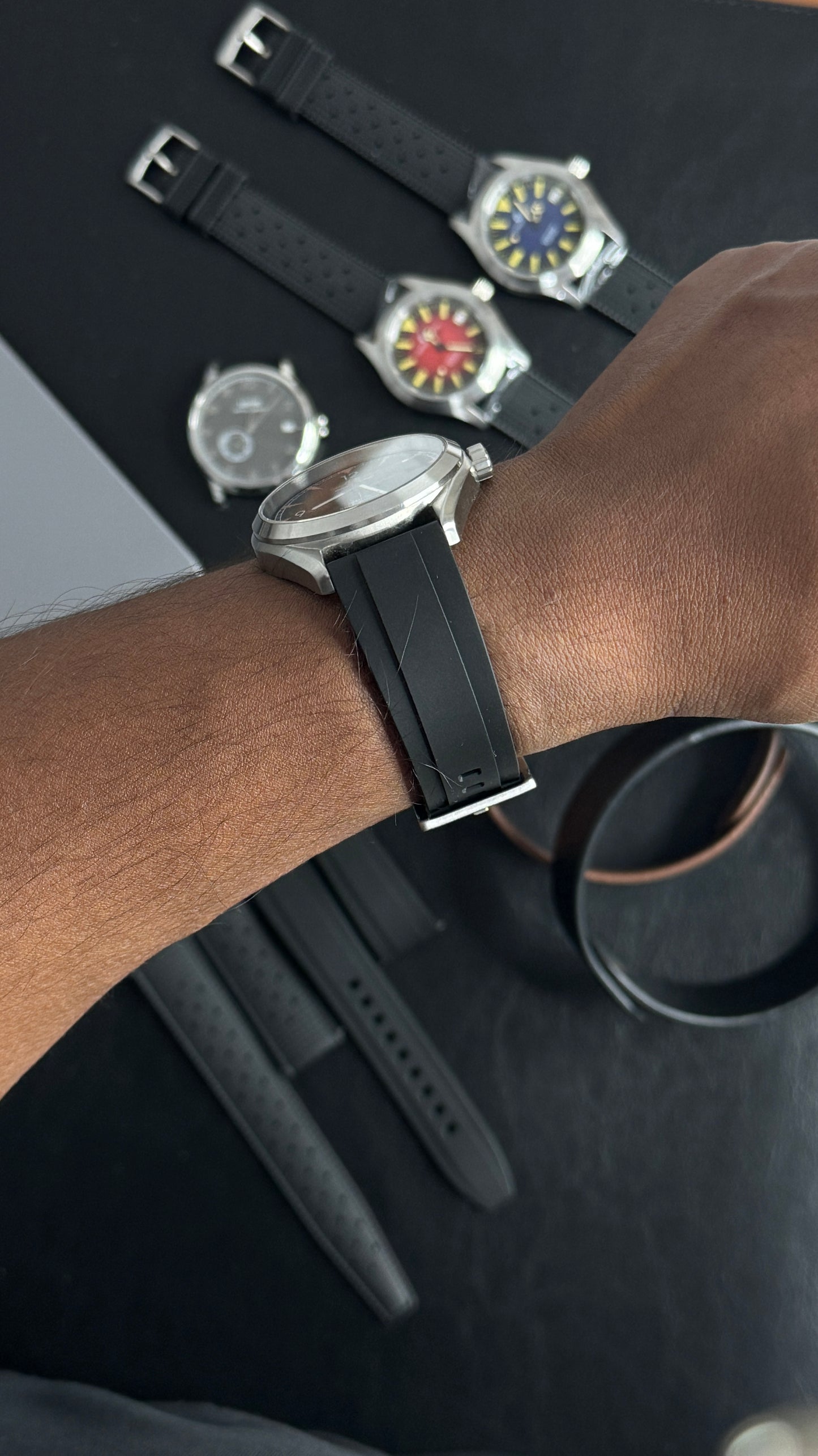 FKM Black Quick Release Rubber Strap – 20mm by Coromandel Watch Co