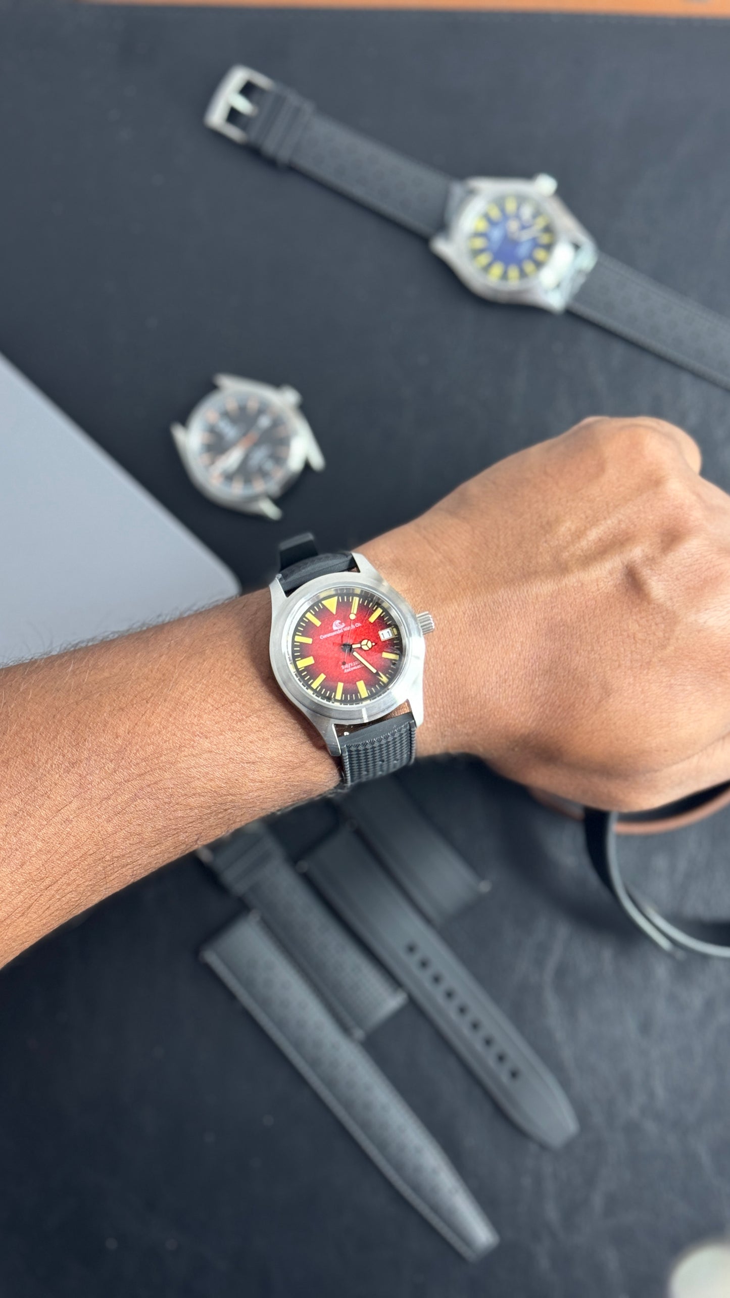 FKM Tropic Black Rubber Quick Release Strap by Coromandel Watch Co. - 20MM