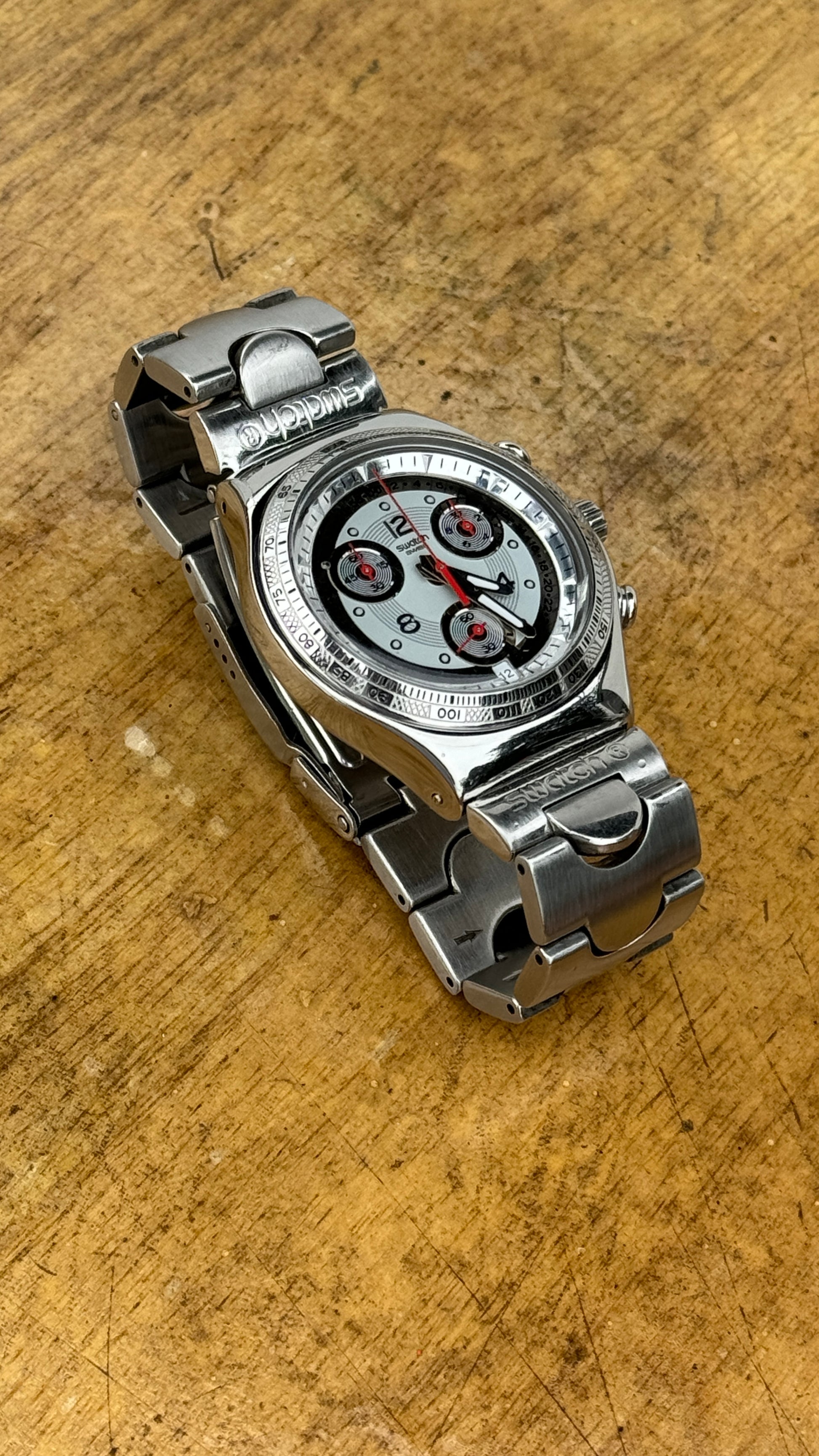 Chronograph Swatch V8 Price Pre Owned Swatch Irony Clock The Time