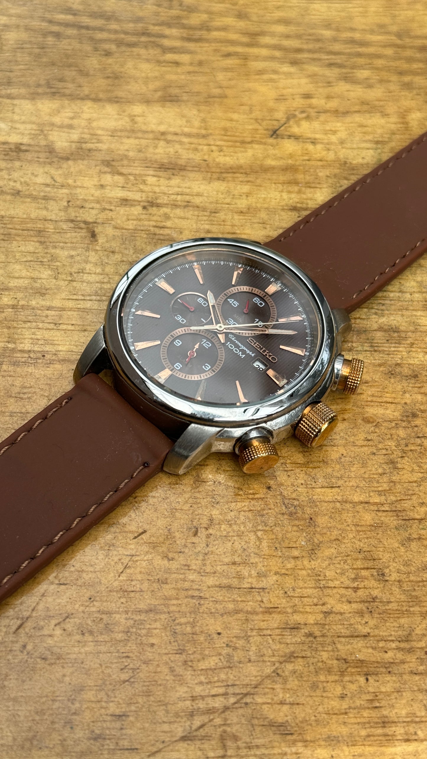 Pre Owned Seiko Chronograph SNAF52P1