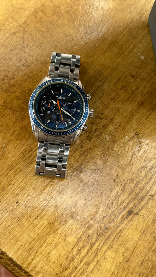 Pre Owned Titan Chronograph Blue Dial