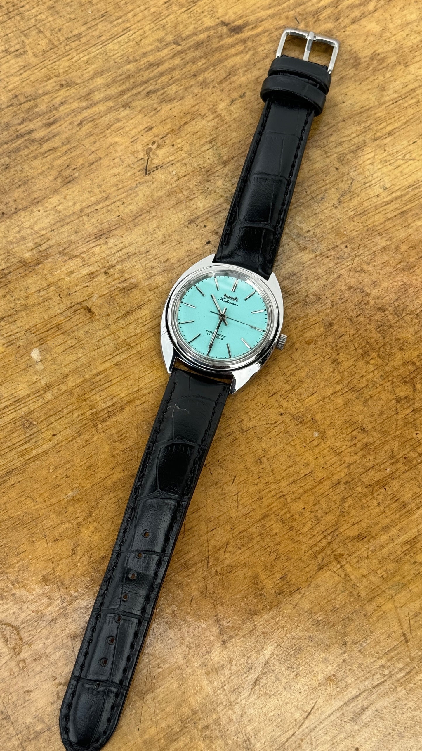 VINTAGE HMT KOHINOOR - Mechanical Hand Winding Movement - Tiffany Blue