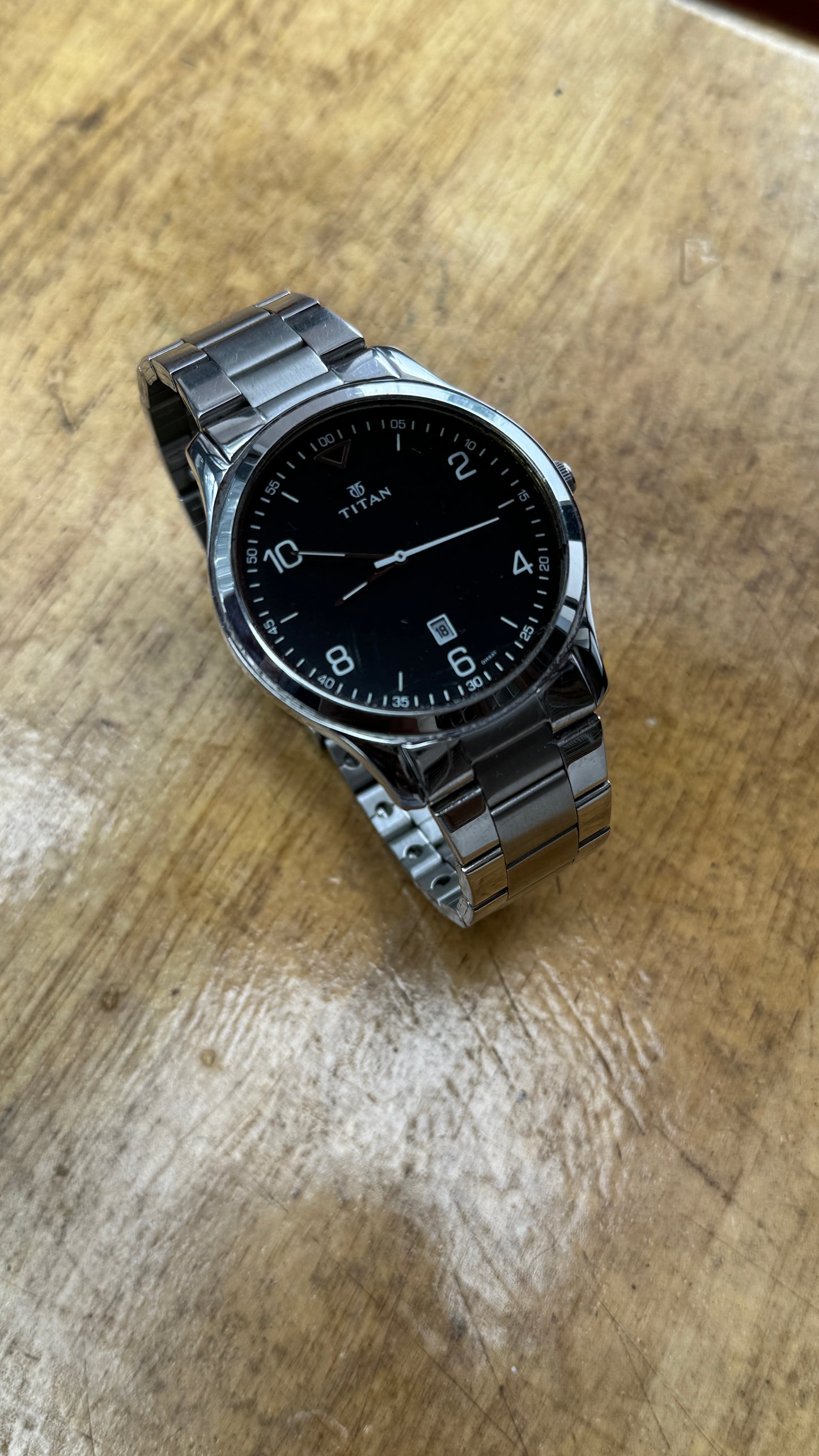 Pre Owned Titan Black Analog Watch