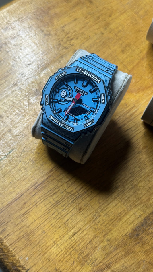 Pre Owned Casio GA-2100MNG-2A (Blue Manga Theme)