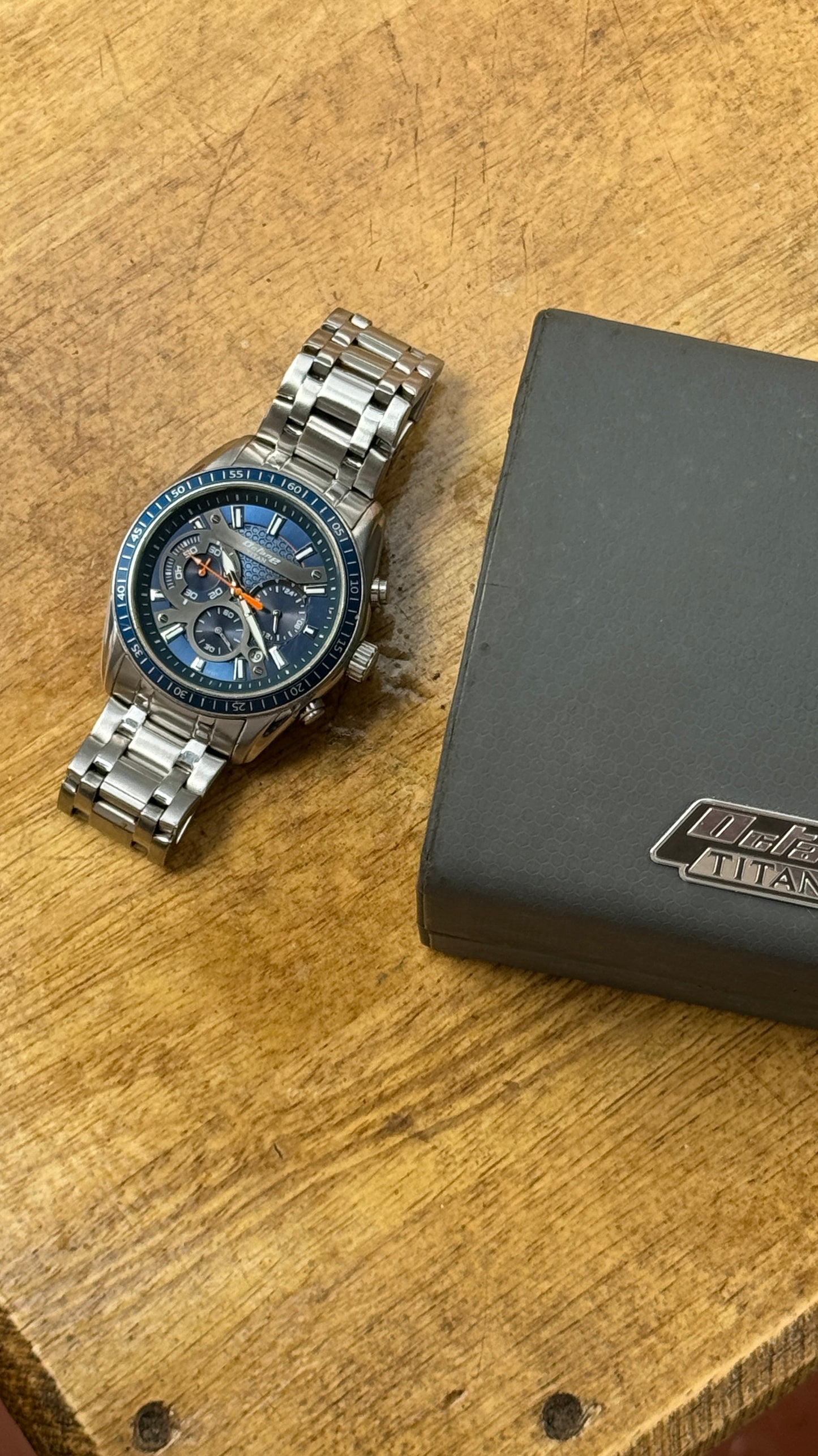 Pre Owned Titan Chronograph Blue Dial