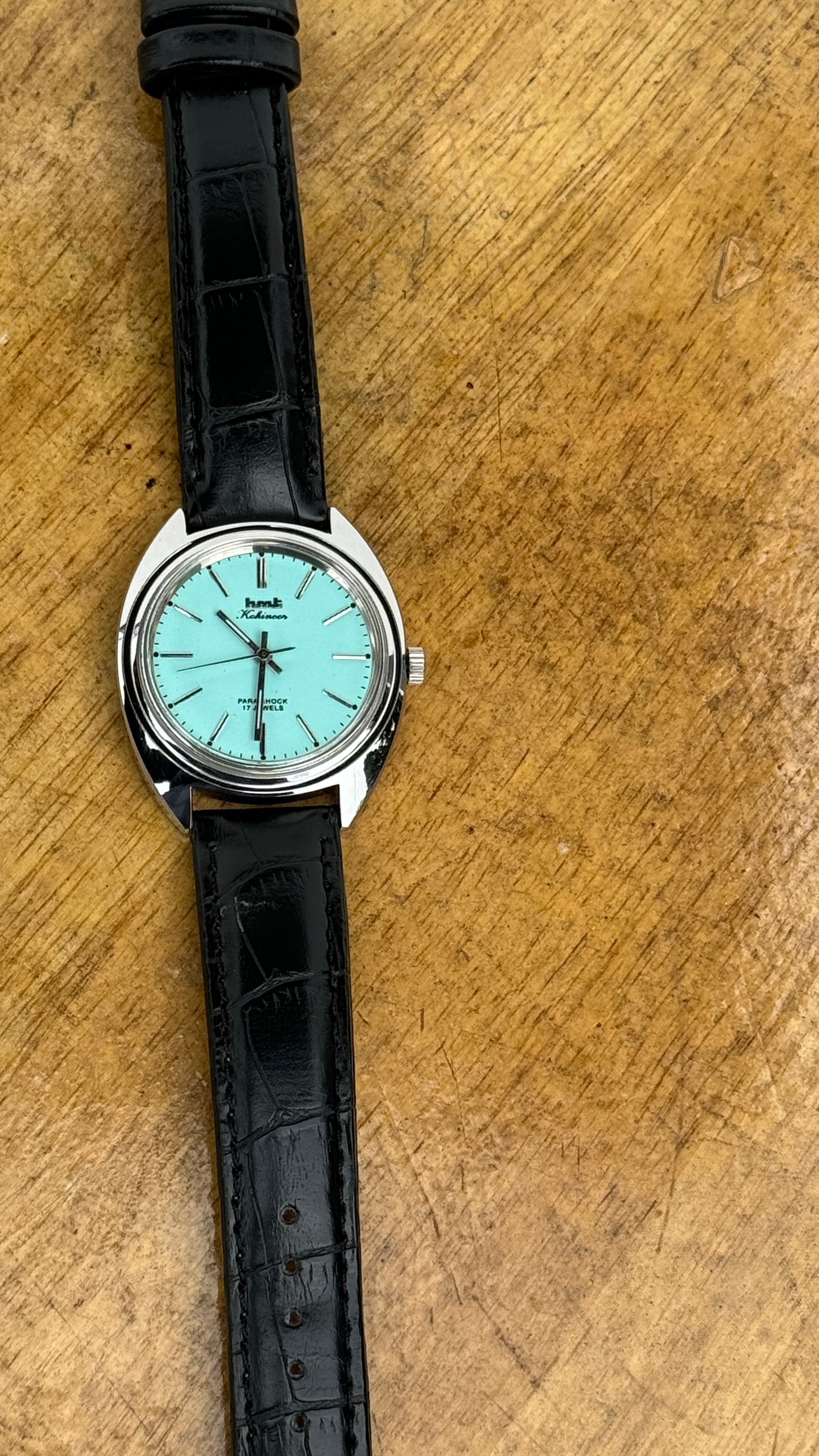 VINTAGE HMT KOHINOOR - Mechanical Hand Winding Movement - Tiffany Blue