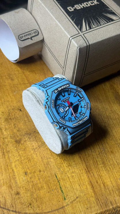 Pre Owned Casio GA-2100MNG-2A (Blue Manga Theme)