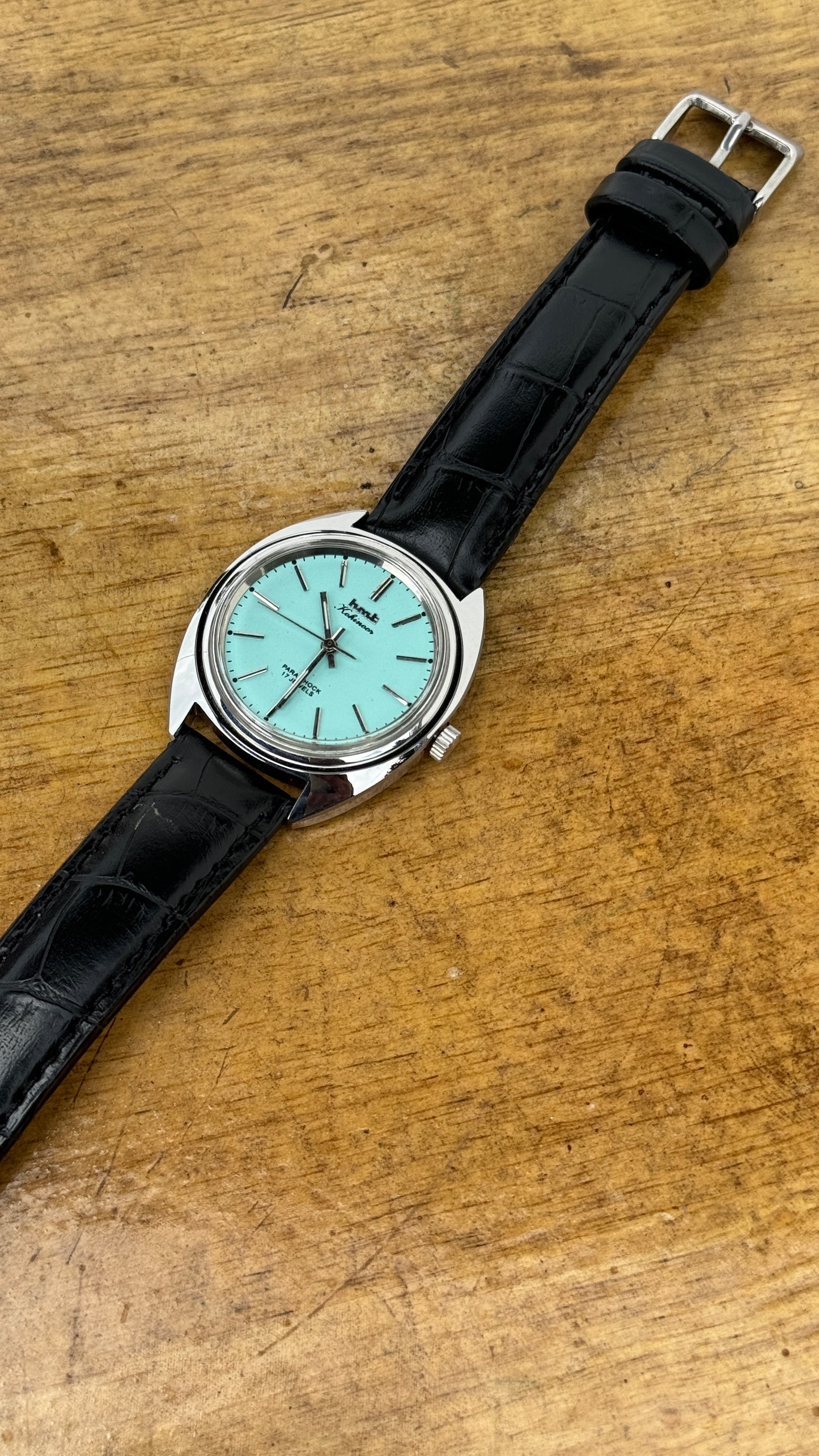 VINTAGE HMT KOHINOOR - Mechanical Hand Winding Movement - Tiffany Blue